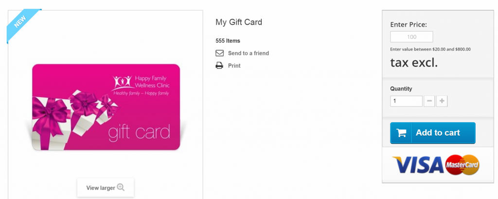 prestashop gift card module